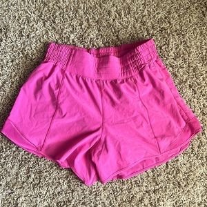 Size 6 high rise 4 inch sonic pink lulu shorts
